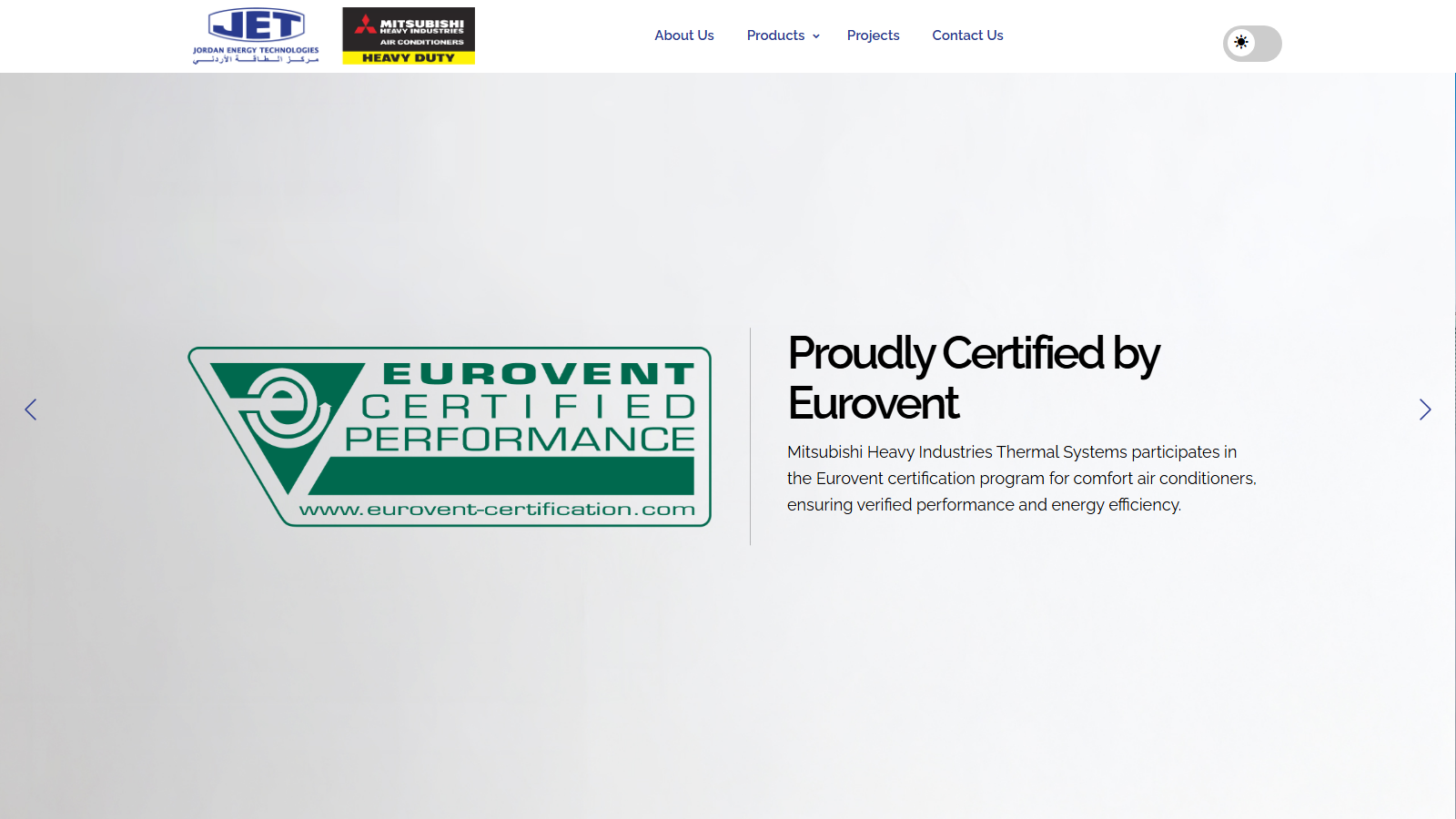 Jordan Energy Technologies project interface