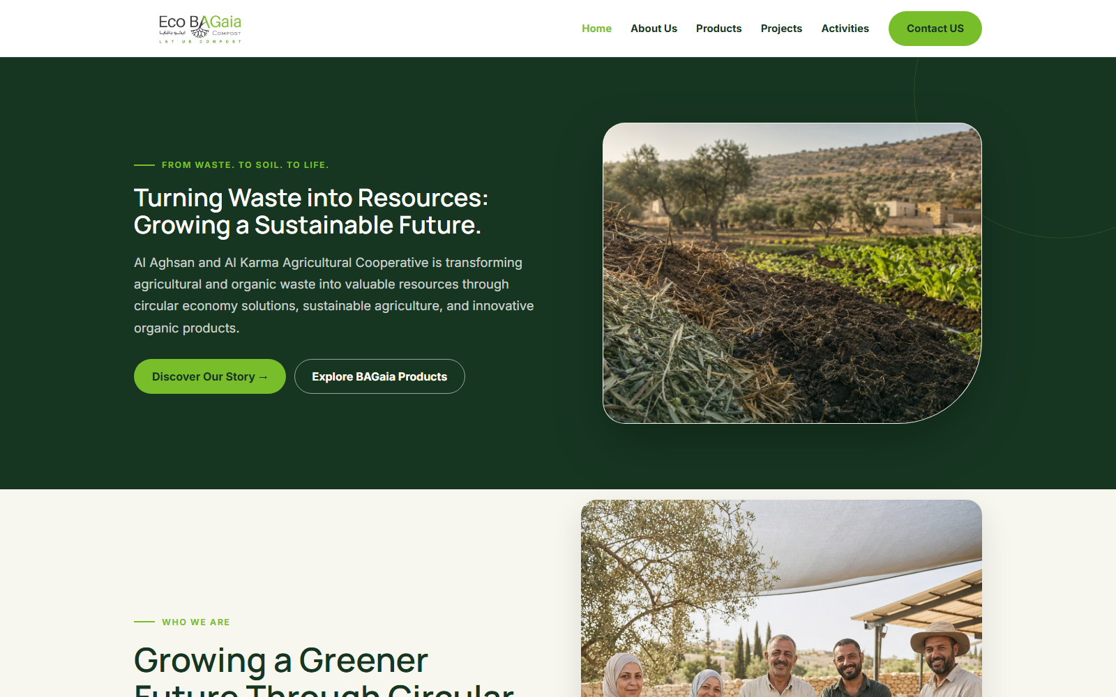 Eco Bagaia project interface