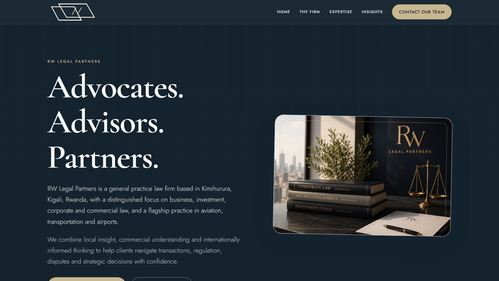 RW Legal Partners project interface